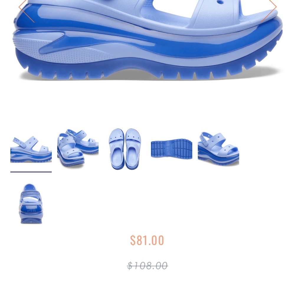 CROCS Women's Platform Sandals - Blue